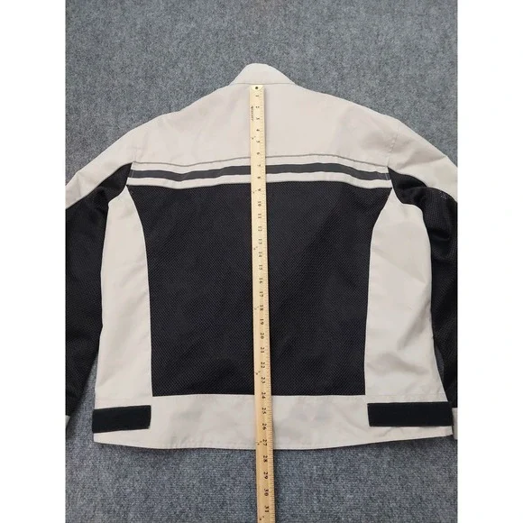 Wicked Stock Bike JacketMens 2XL Black White Armored Motorcycle Protective